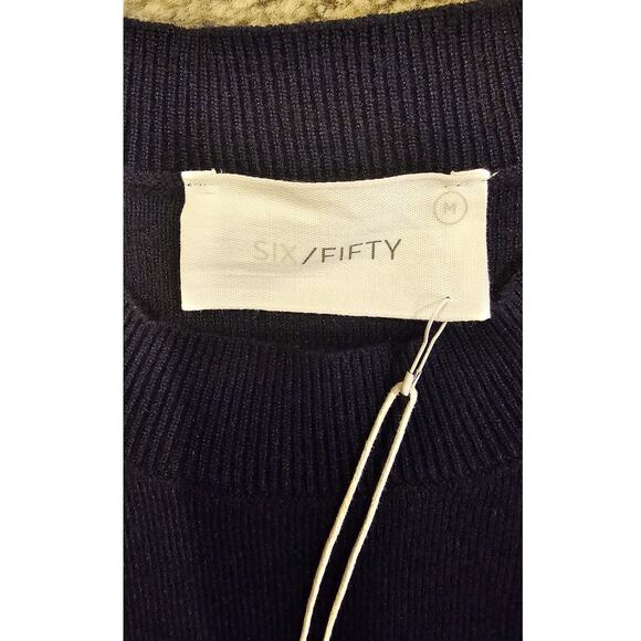 SIX/FIFTY McKenna Paisley Sweater, Sheer Sleeves, Womens Sz M, New NWT - Picture 4 of 12